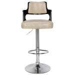 Paris Prix Lot De 4 Chaises De Bar "Paddington" 90-110cm Noir & Crème