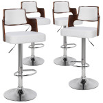 Paris Prix Lot De 4 Chaises De Bar "Paddington" 90-110cm Noisette & Blanc