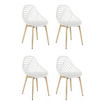 Paris Prix Lot De 4 Chaises De Jardin "Alameda" 83cm Blanc