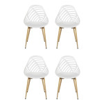 paris prix Lot de 4 Chaises de Jardin "Alameda" 83cm Blanc