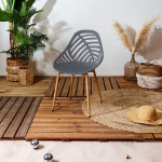 Paris Prix Lot De 4 Chaises De Jardin "Alameda" 83cm Gris