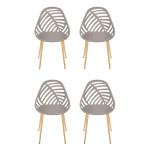 paris prix Lot de 4 Chaises de Jardin "Alameda" 83cm Taupe