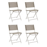 paris prix Lot de 4 Chaises de Jardin "Elba" 80cm Beige