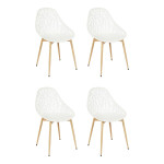 Paris Prix Lot De 4 Chaises De Jardin "Lucena" 83cm Blanc