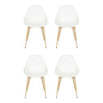 paris prix Lot de 4 Chaises de Jardin "Lucena" 83cm Blanc