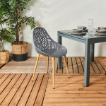 Paris Prix Lot De 4 Chaises De Jardin "Lucena" 83cm Gris