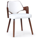 Paris Prix Lot De 4 Chaises Design "Aley" 72cm Blanc & Noisette