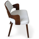 Paris Prix Lot De 4 Chaises Design "Aley" 72cm Blanc & Noisette