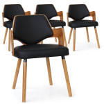 Paris Prix Lot De 4 Chaises Design "Aley" 72cm Noir & Naturel