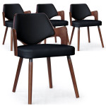 Paris Prix Lot De 4 Chaises Design "Aley" 72cm Noir & Noisette