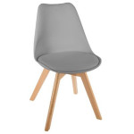 Paris Prix Lot De 4 Chaises Design "Baya" 81cm Gris Clair