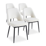 Paris Prix Lot De 4 Chaises Design Bouclette "Elfire" Crème