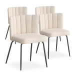 paris prix Lot de 4 Chaises Design Bouclette "Irina" 79cm Crème