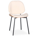Paris Prix Lot De 4 Chaises Design Bouclette "Vincent" 80cm Crème