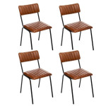 paris prix Lot de 4 Chaises Design "Dario" 78cm Cognac