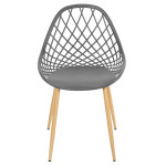 Paris Prix Lot De 4 Chaises Design "Malaga" 80cm Gris