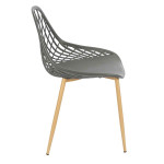 Paris Prix Lot De 4 Chaises Design "Malaga" 80cm Gris