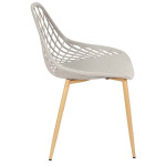 Paris Prix Lot De 4 Chaises Design "Malaga" 80cm Taupe