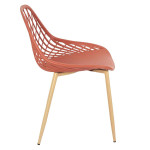 Paris Prix Lot De 4 Chaises Design "Malaga" 80cm Terracotta