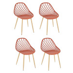 paris prix Lot de 4 Chaises Design "Malaga" 80cm Terracotta