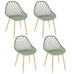 paris prix Lot de 4 Chaises Design "Malaga" 80cm Vert