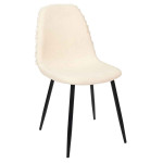 Paris Prix Lot De 4 Chaises Design "Mora" 86cm Beige & Noir