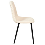 Paris Prix Lot De 4 Chaises Design "Mora" 86cm Beige & Noir