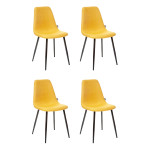paris prix Lot de 4 Chaises Design "Nokas" 85cm Jaune