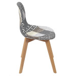 Paris Prix Lot De 4 Chaises Design "Patchwork" 86cm Gris