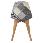 Paris Prix Lot De 4 Chaises Design "Patchwork" 86cm Gris