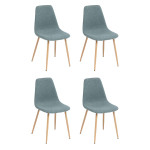 paris prix Lot de 4 Chaises Design "Roka" 87cm Vert Céladon