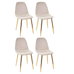 paris prix Lot de 4 Chaises Design "Royal" 86cm Taupe