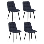 paris prix Lot de 4 Chaises Design "Sirac" 83cm Gris Foncé