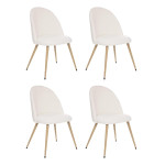 paris prix Lot de 4 Chaises Design "Slano" 84cm Blanc