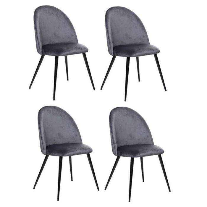 Paris Prix Lot De 4 Chaises Design "Slano" 84cm Gris Souris