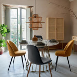 Paris Prix Lot De 4 Chaises Design "Slano" 84cm Jaune Ocre