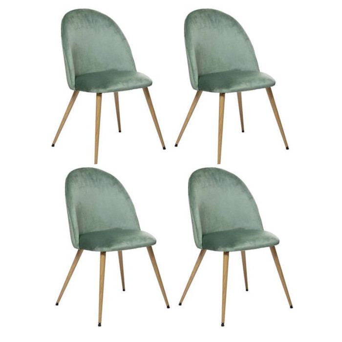 Paris Prix Lot De 4 Chaises Design "Slano" 84cm Vert Céladon