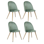 paris prix Lot de 4 Chaises Design "Slano" 84cm Vert Céladon