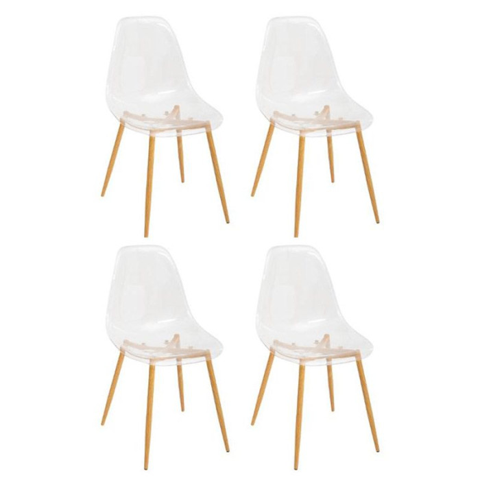 Paris Prix Lot De 4 Chaises Design "Taho" 85cm Transparent