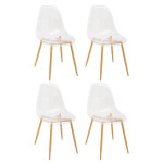paris prix Lot de 4 Chaises Design "Taho" 85cm Transparent