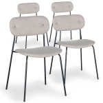 Paris Prix Lot De 4 Chaises Design "Tyler" 80cm Beige