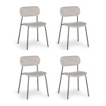 paris prix Lot de 4 Chaises Design "Tyler" 80cm Beige