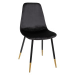 Paris Prix Lot De 4 Chaises Design Velours "Tyka" 86cm Noir