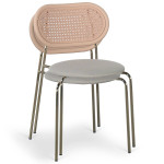 Paris Prix Lot De 4 Chaises Empilables Tissu "Kane" 84cm Beige