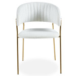 Paris Prix Lot De 4 Chaises En Bouclette "Batora" 79cm Crème & Or