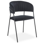 Paris Prix Lot De 4 Chaises En Velours "Batora" 79cm Noir