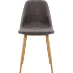 Paris Prix Lot De 4 Chaises En Velours "Roka" 85cm Gris