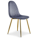 Paris Prix Lot De 4 Chaises En Velours "Waynor" 87cm Argent