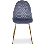 Paris Prix Lot De 4 Chaises En Velours "Waynor" 87cm Argent