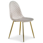 Paris Prix Lot De 4 Chaises En Velours "Waynor" 87cm Taupe